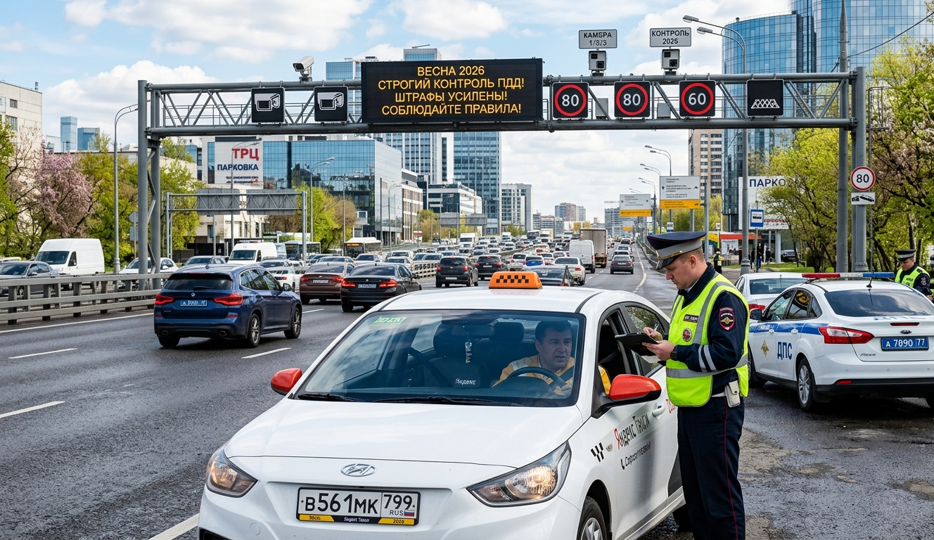 Главные изменения для водителей весной 2026 года: новые правила, штрафы и контроль