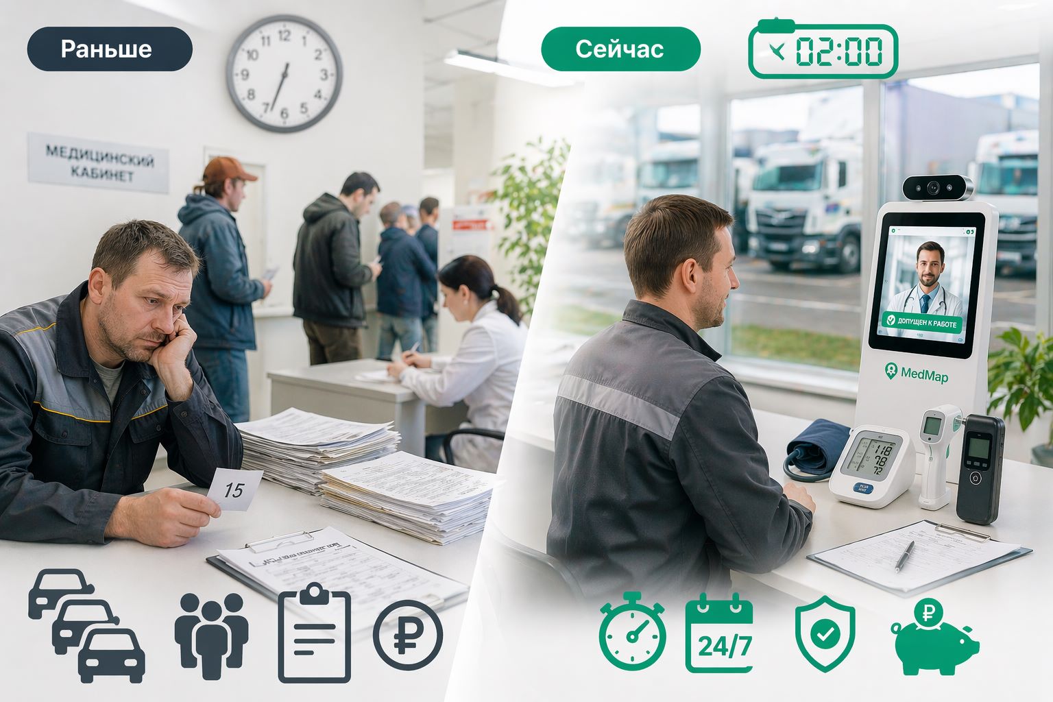 Как удаленные медосмотры экономят время и деньги автопарка