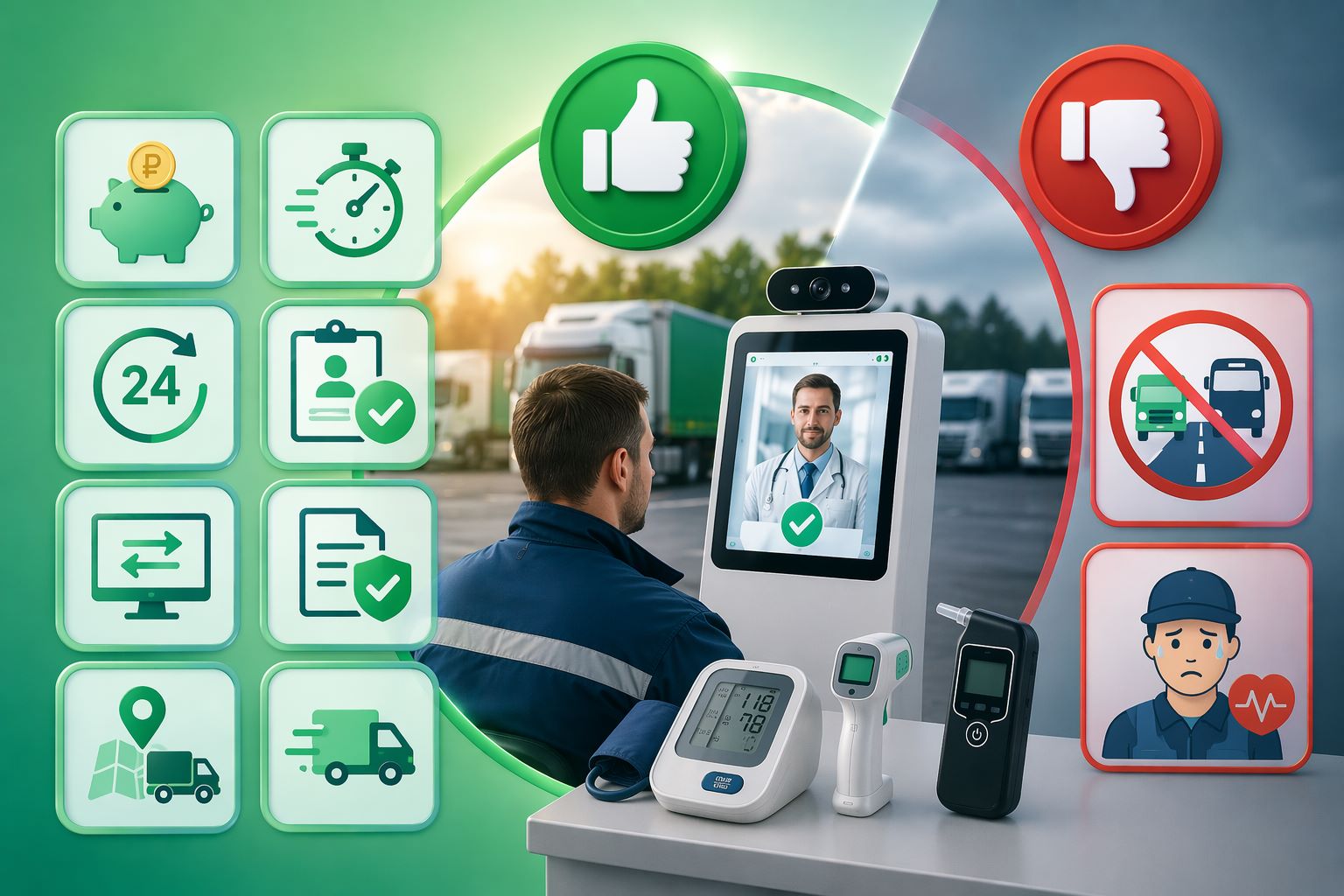 Удаленные медосмотры для автопарков: 7 преимуществ и ограничения в 2026 году