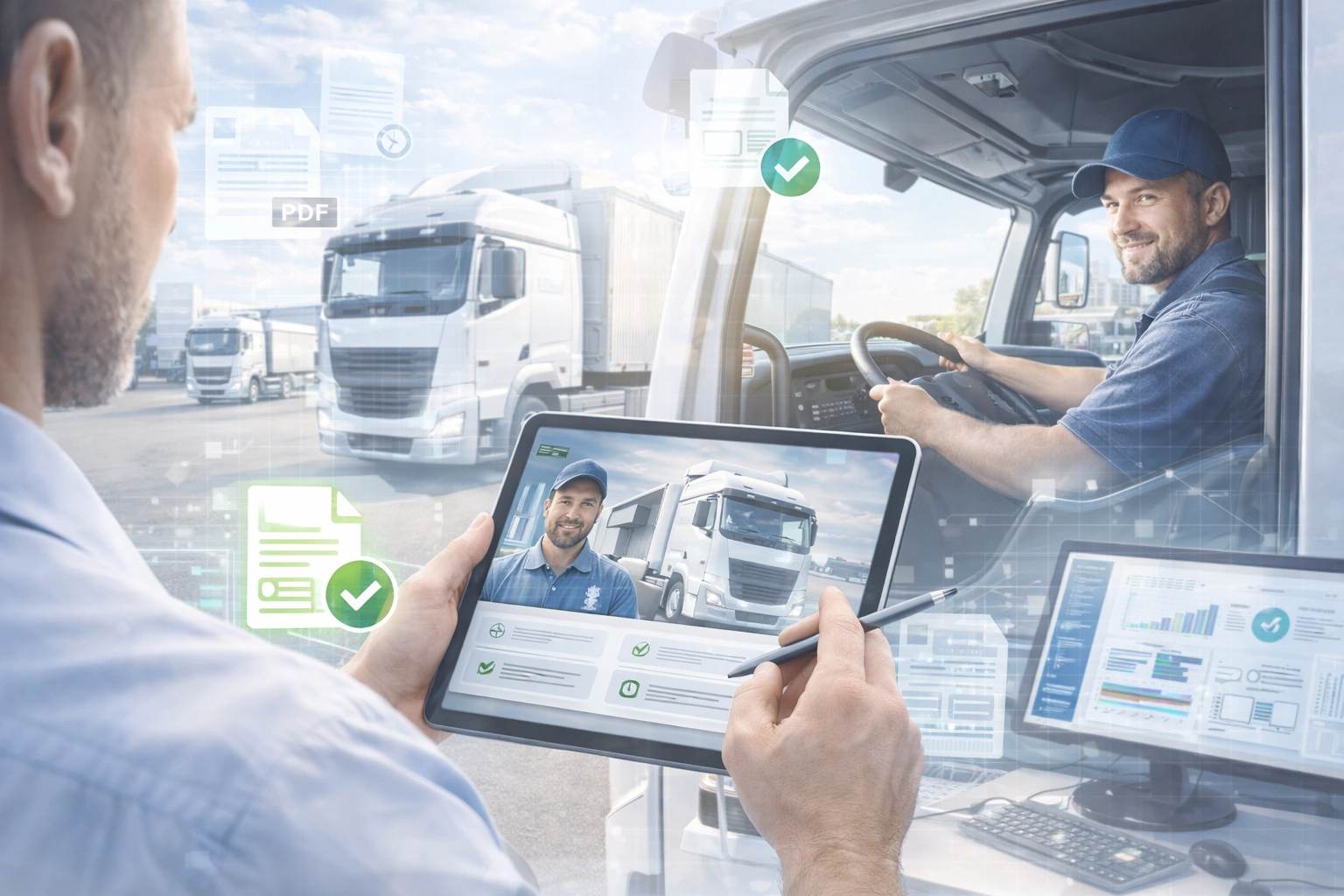 Цифра вместо бумаги: как ЭДО и автоматизация предрейсовых осмотров меняют логистику