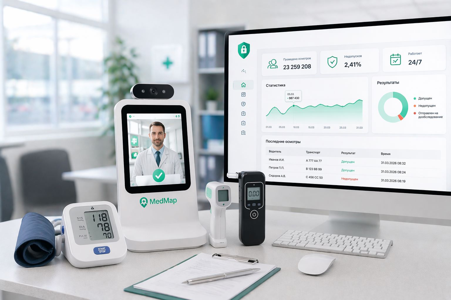 Удаленные медосмотры водителей переходят в единую цифровую базу