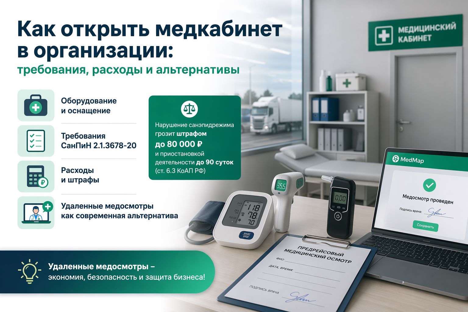 Как открыть медицинский кабинет в организации: требования, расходы и риски